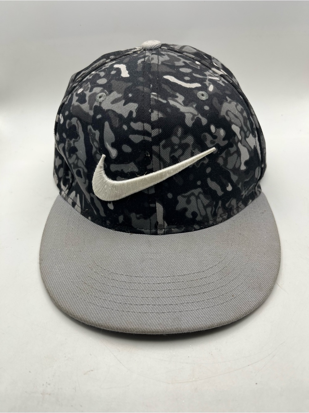 Nike Black & Gray Camouflage Swoosh Baseball Cap